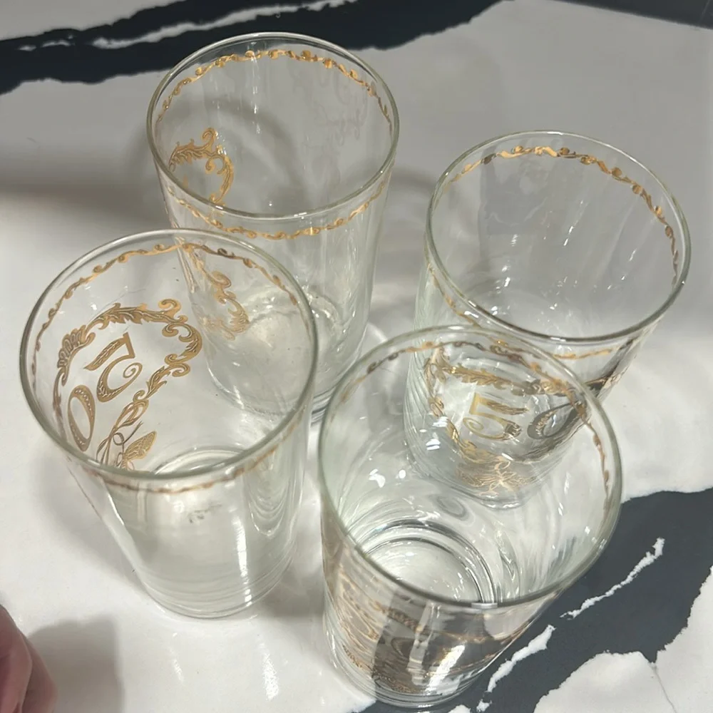 Culver 50th Anniversary Highball Glasses Set of 4